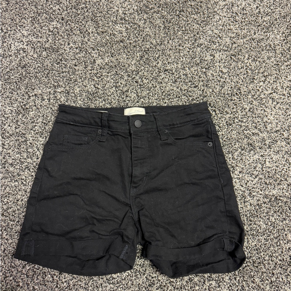 Universal Thread Black Jean Shorts Mid-Length